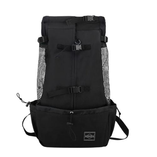 Dog back pack carrier black