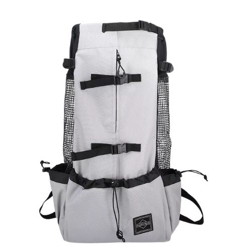 Dog back pack carrier grey