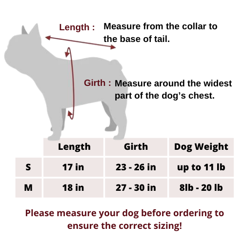 Dog back pack carrier measurements
