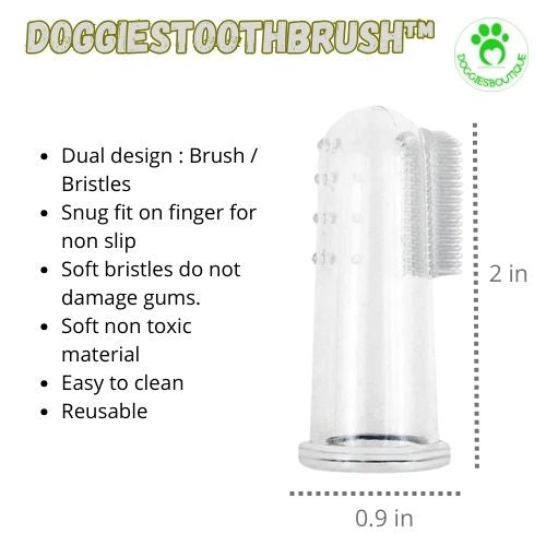 Dog finger toothbrush size