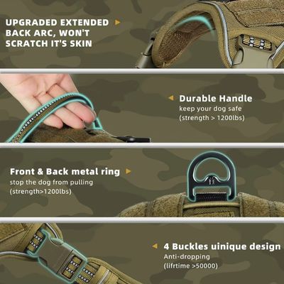 Tactical no pull dog harness